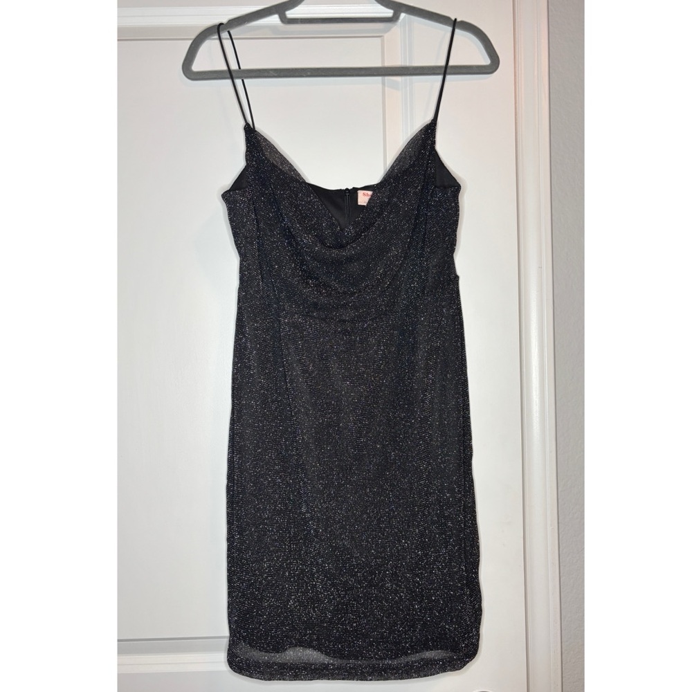 Showpo Black Sparkle Mini Dress